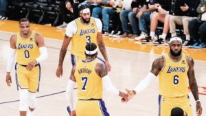 los angeles lakers lebron james russell westbrook anthony davis carmelo anthony