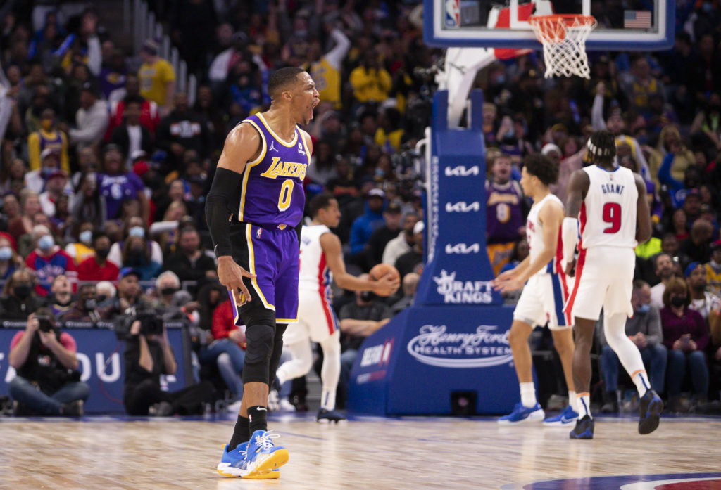 lakers pistons russell westbrook